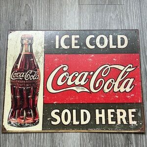 Coca Cola Vintage Design Metal Sign